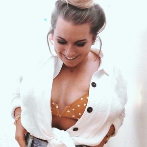 Free people button down w/ tie